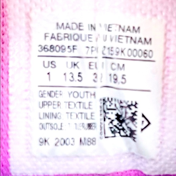 CONVERSE All Star Chuck Taylor Black Colorful  4-Layer Tongue Youth Size 1 - Picture 8 of 8